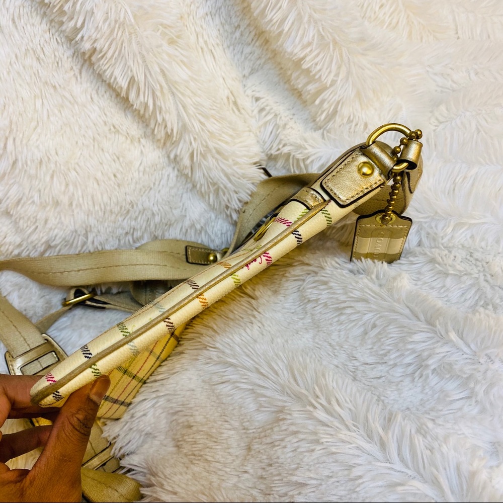 Coach Plaid Cross Body Purse Bag - Picture 7 of 8